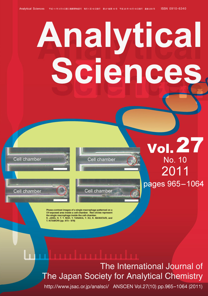 Analytical Sciences, 2011, 27, 973-978_Cover