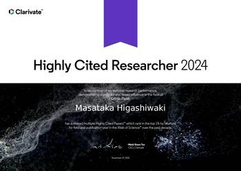 2024 Highly Cited Researcher in the field of Cross-Field